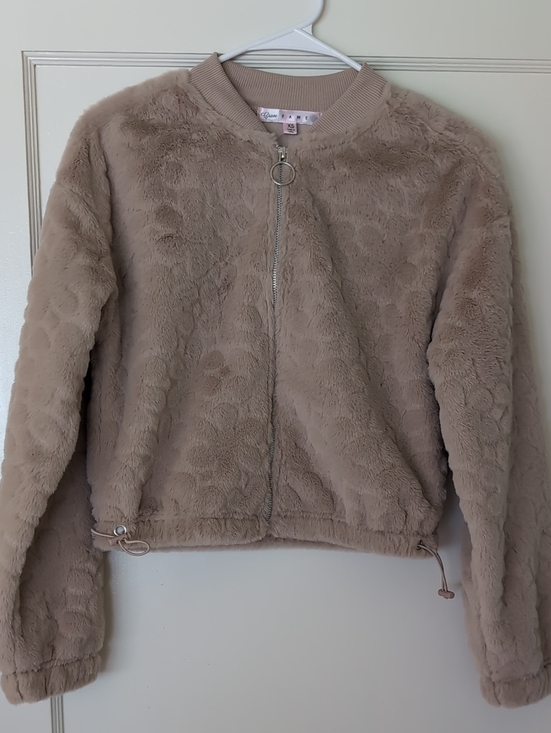 Jackets & Blazers - Cozy Faux-Fur Bomber Jacket for Kids - Taupe